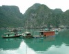 Floating fish farms in Ha Long Bay